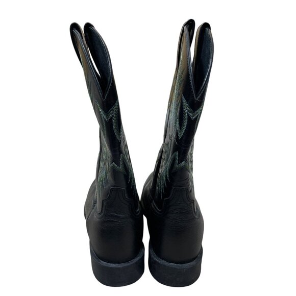 Ariat Stockman Cowboy Western Boots Size 9.5 D Leather Black - Picture 5 of 12